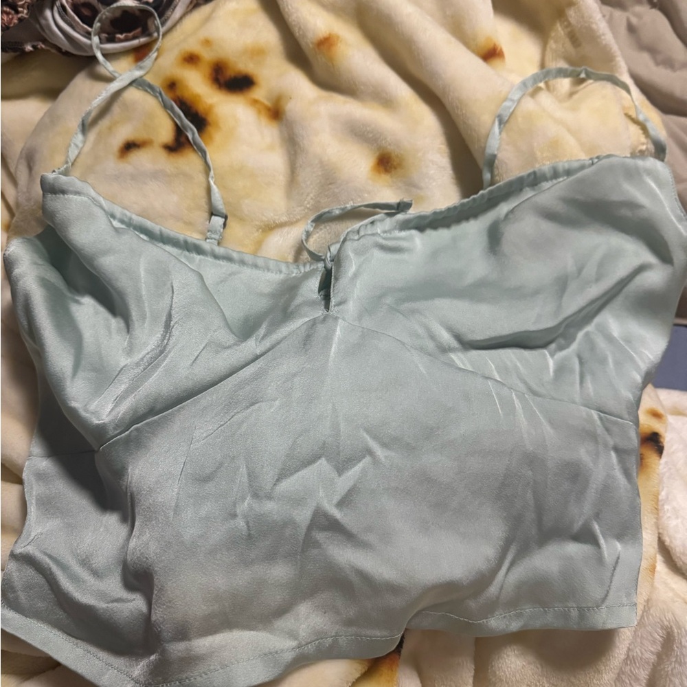 Hollister Mint Green Satin Camisole